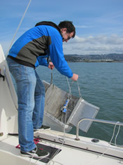 Trawling for plastic in the Bay