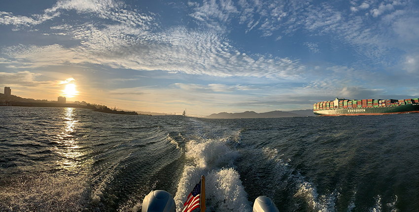 Scenic view of the Bay