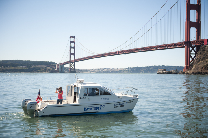 Baykeeper boat patrol on San Francisco Bay