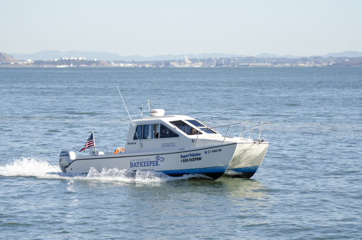 Baykeeper boat on the Bay